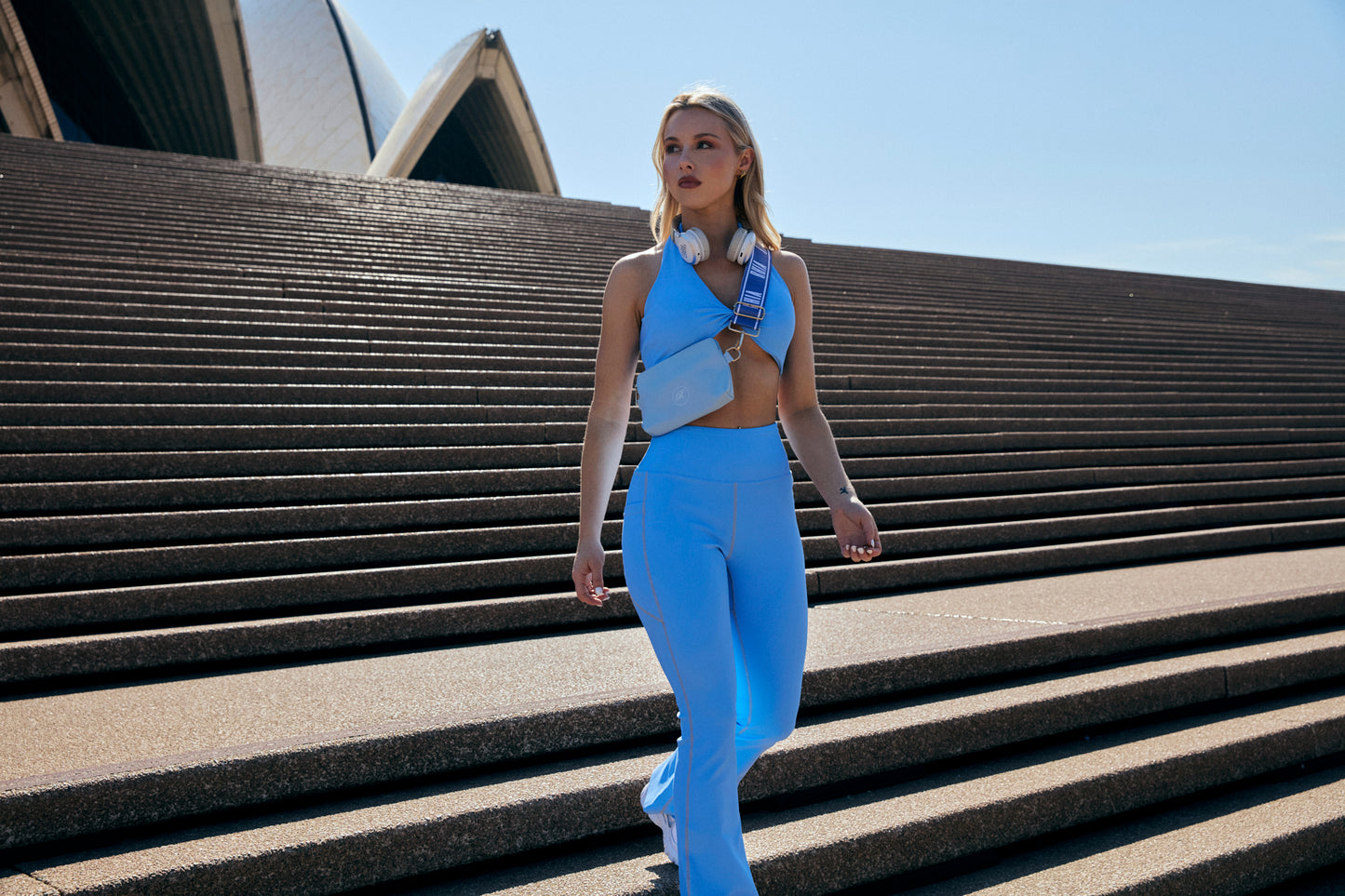 Sky Blue Flare Leggings